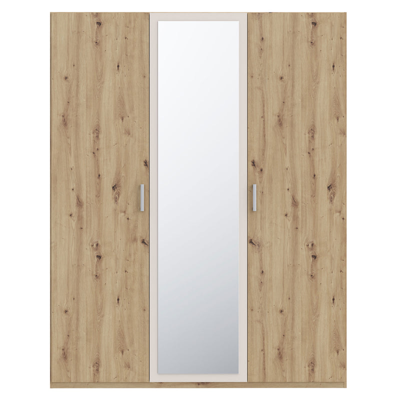 ENES Set mobilier dormitor, dulap, comodă, pat și 2 noptiere