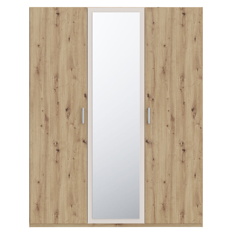 ENES Set mobilier dormitor, dulap, comodă, pat și 2 noptiere