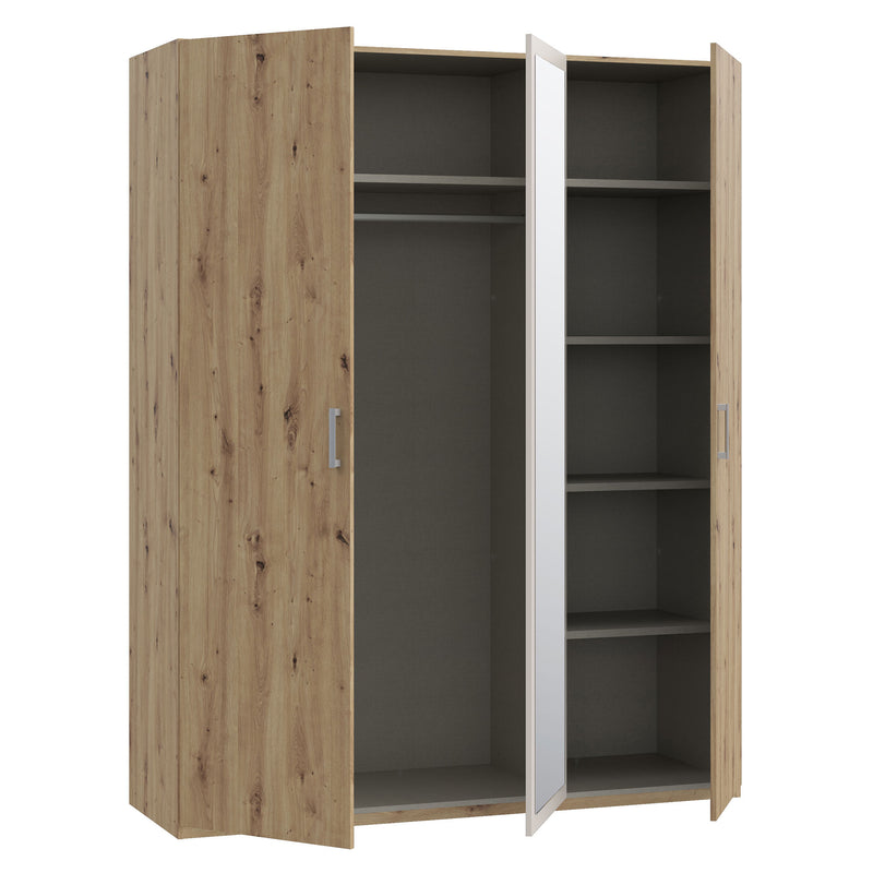 ENES Set mobilier dormitor, dulap, comodă, pat și 2 noptiere