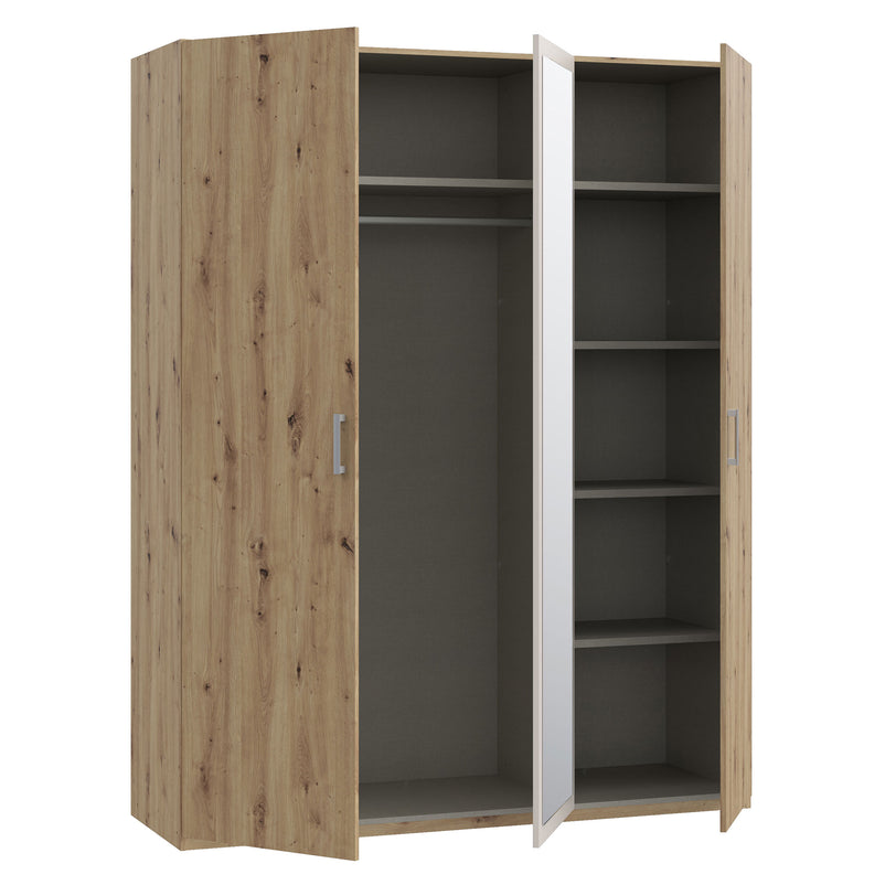 ENES Set mobilier dormitor, dulap, comodă, pat și 2 noptiere