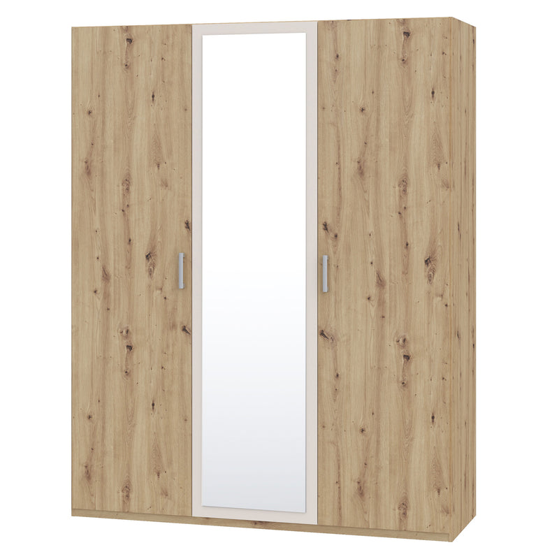 ENES Set mobilier dormitor, dulap, comodă, pat și 2 noptiere