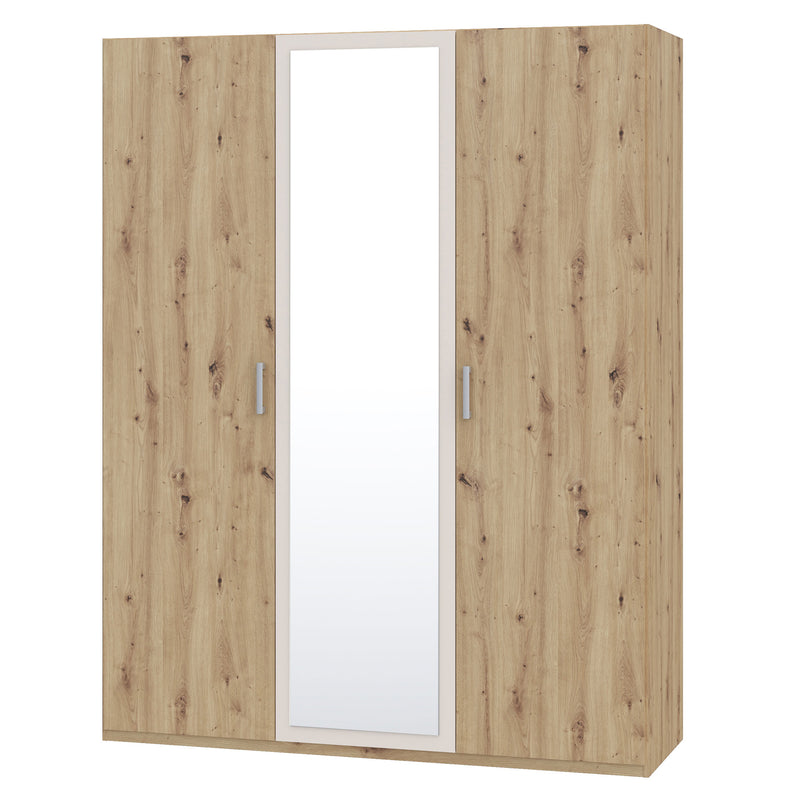 ENES Set mobilier dormitor, dulap, comodă, pat și 2 noptiere