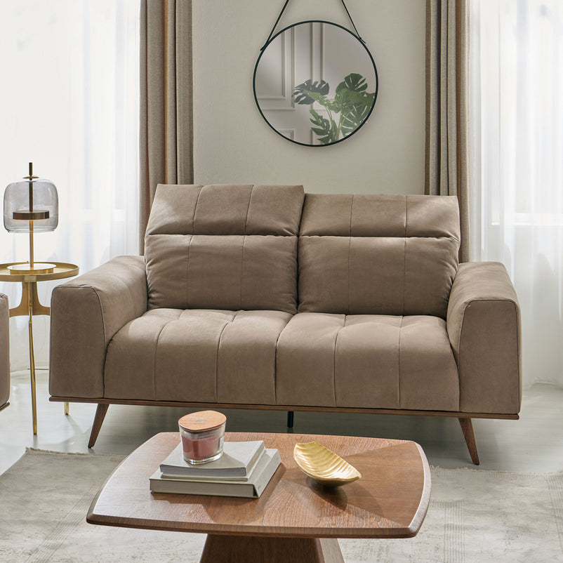 DENTON Canapea 2 locuri, mecanism tetiere, stofă