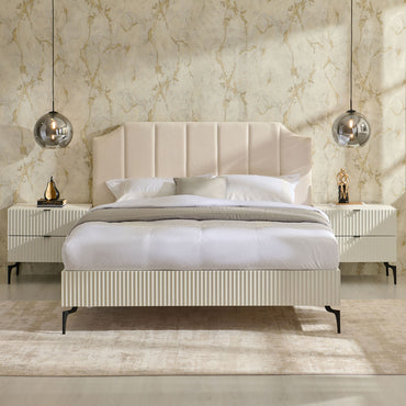 WAVE Pat tapițat,160x200cm, somieră inclusă