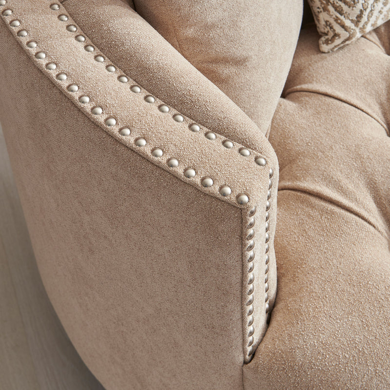 FOWEY Canapea 3 locuri, 4 perne decorative incluse, stofă