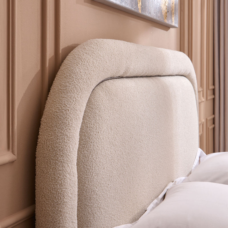 FRANCES Pat tapițat, 160x200cm, somieră rabatabilă și ladă depozitare incluse