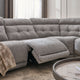 SANTIAGO Colțar cu 3 reclinere electrice, stofă