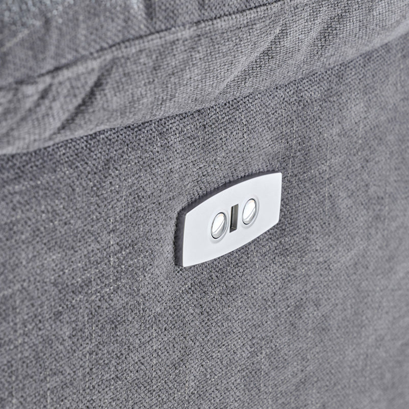 ALMATY Canapea 2 locuri, 2 reclinere electrice, stofă