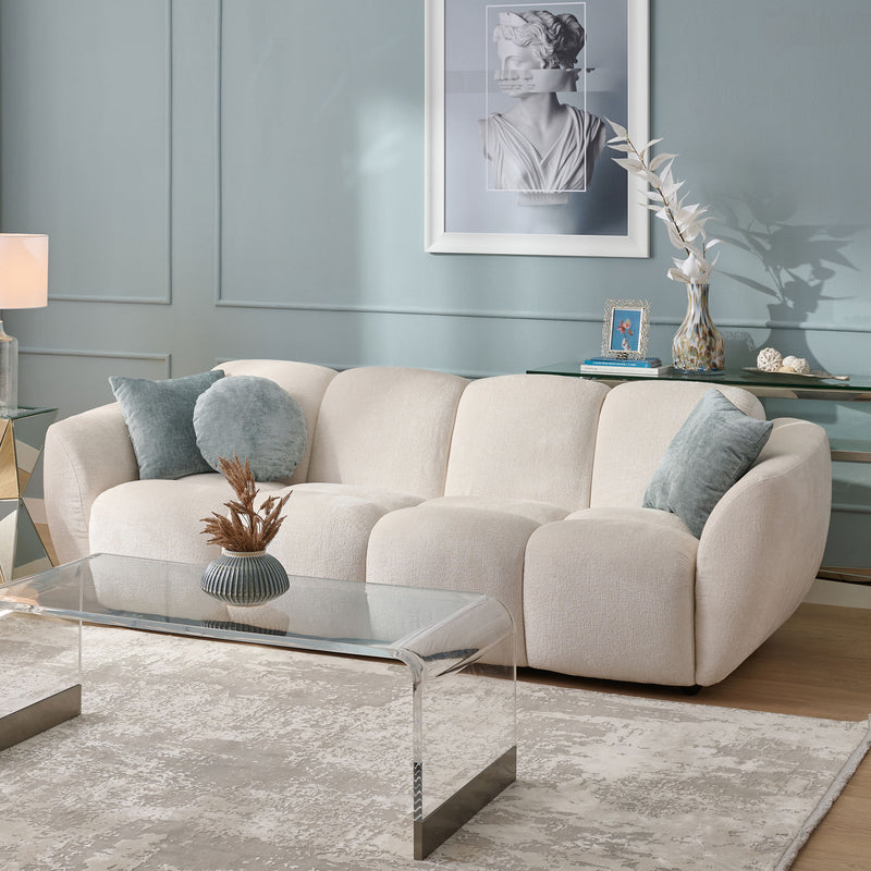 MALOME Canapea 3 locuri, 3 perne decor incluse, stofă