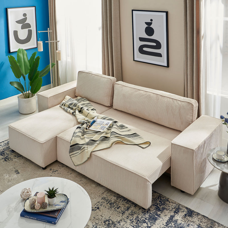 AINE Colțar extensibil, șezlong interschimbabil cu ladă depozitare, stofă