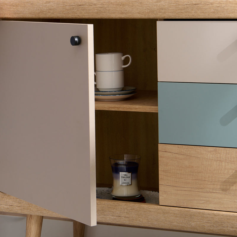 TALLINN Comodă 1 ușă, 3 sertare