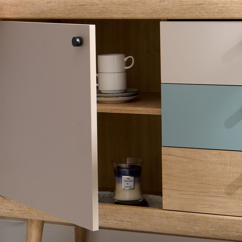 TALLINN Comodă 1 ușă, 3 sertare