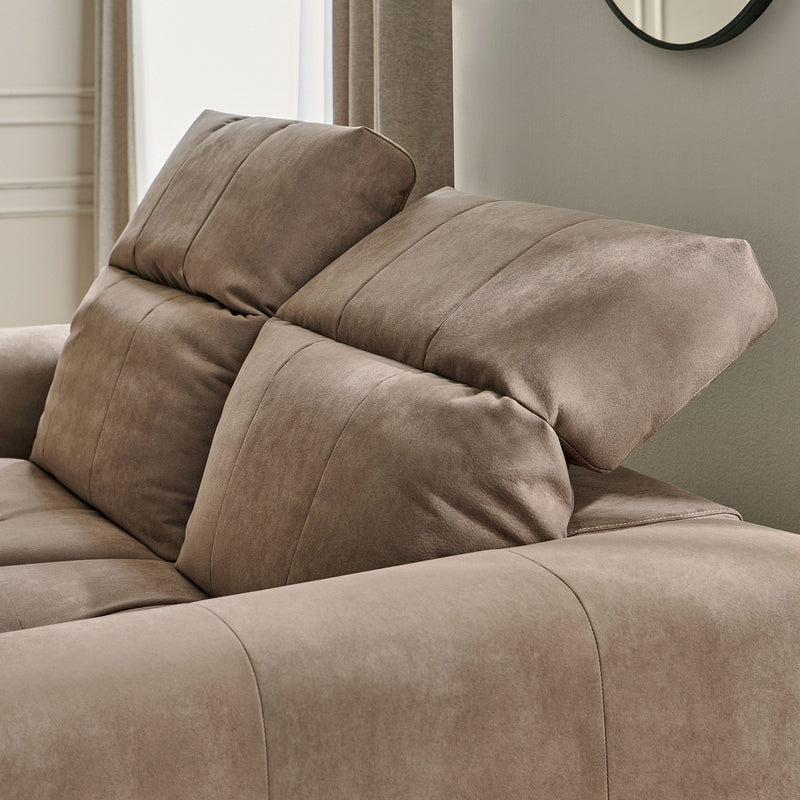 DENTON Canapea 2 locuri, mecanism tetiere, stofă