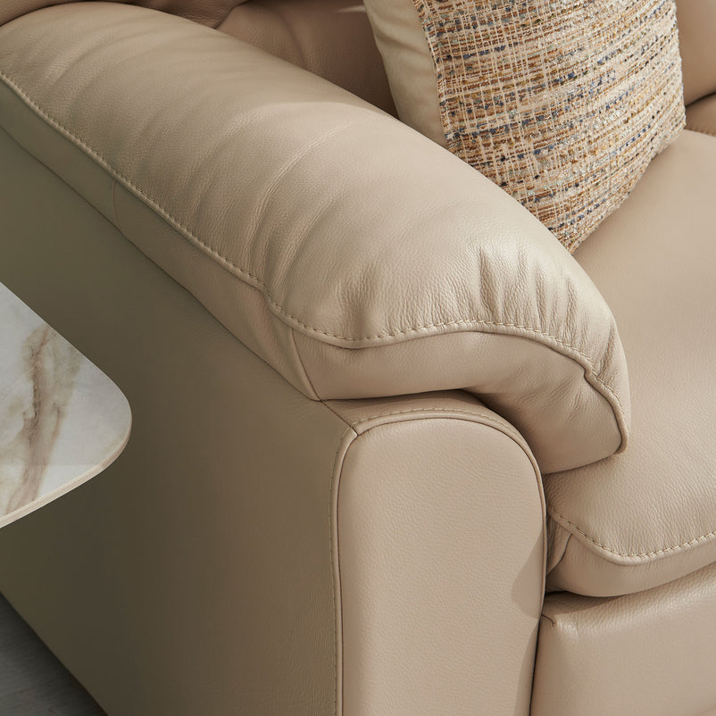 MANDY Canapea extensibilă, 3 locuri, piele