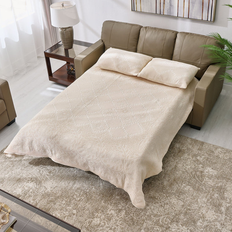 ASWAN Canapea extensibilă, 3 locuri, piele