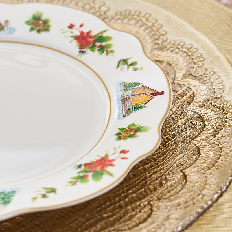 WONDERLAND Set 4 farfurii desert, porțelan, D.19cm