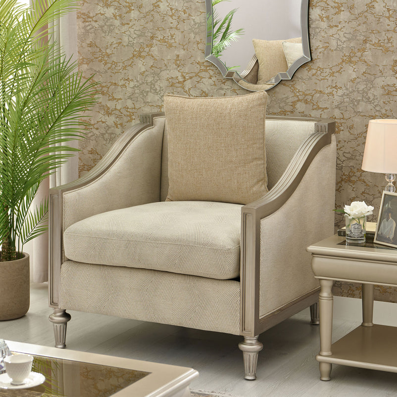 EMERY Fotoliu, 2 perne decorative incluse, stofă