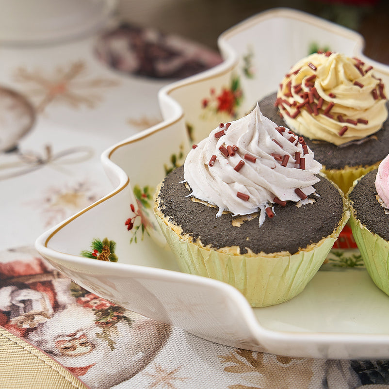 WONDERLAND Platou servire, porțelan, L.26cm