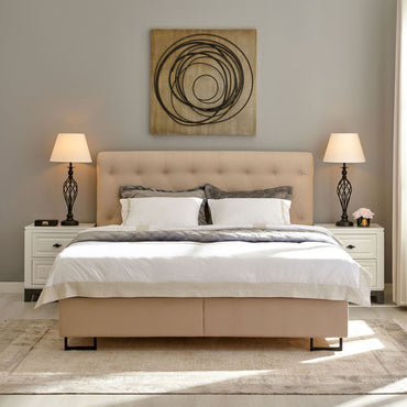 FIONA Pat tapițat, saltea și spatiu depozitare incluse - Articol resigilat