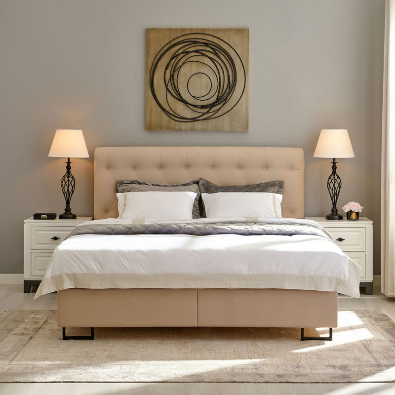 FIONA Pat tapițat, saltea și spatiu depozitare incluse - Articol resigilat