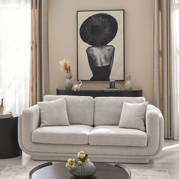 HERNDON Canapea 2 locuri, 2 perne incluse, stofă