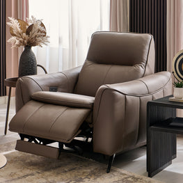 REYNOLDS Fotoliu cu recliner electric, piele