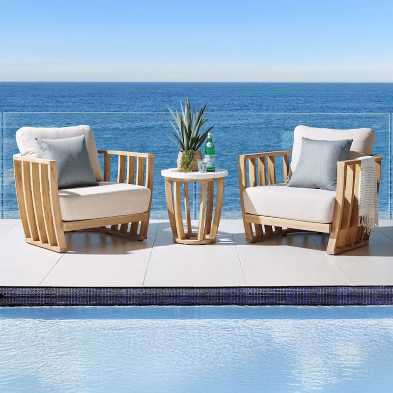 WOODLAND Set mobilier terasă/grădină, 2 fotolii și măsuță