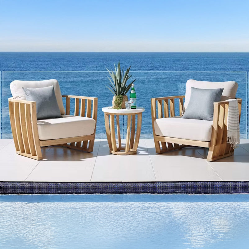 WOODLAND Set mobilier terasă/grădină, 2 fotolii și măsuță