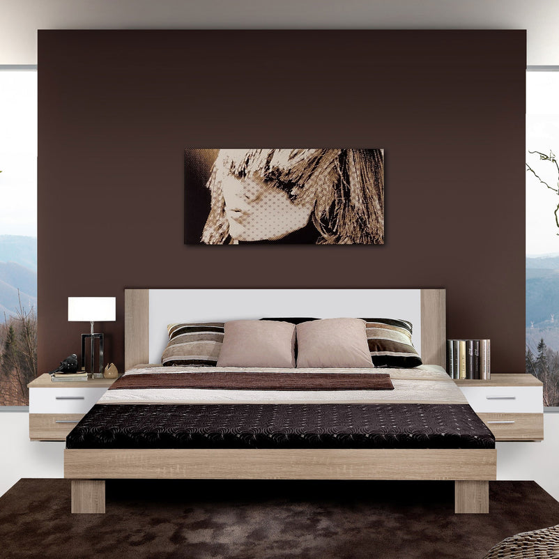 NOAH Set mobilier dormitor, pat și 2 noptiere