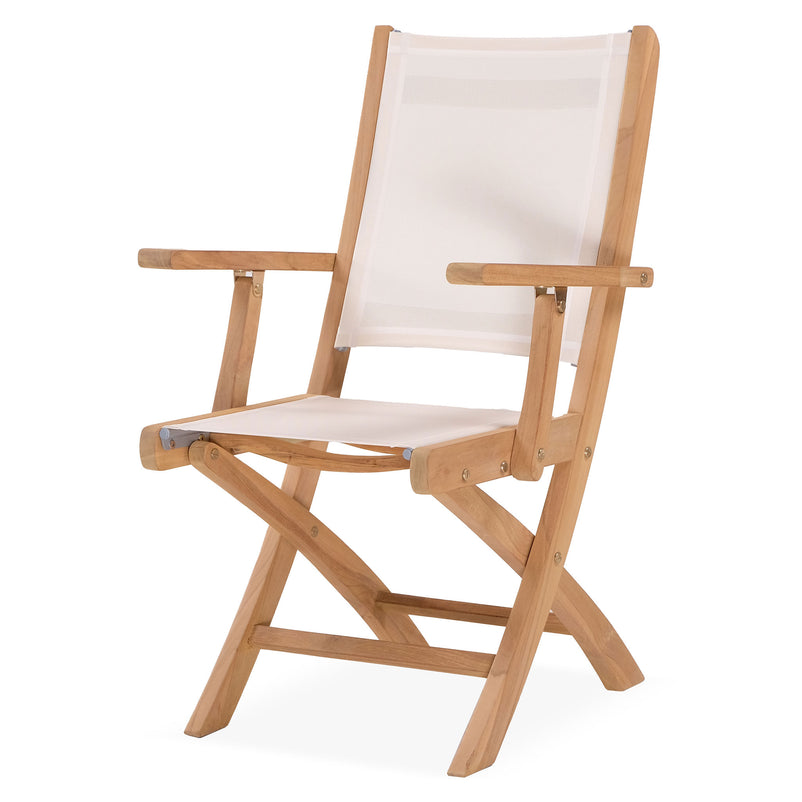 ATEJA Set mobilier terasă/grădină, 2 scaune pliabile cu brațe