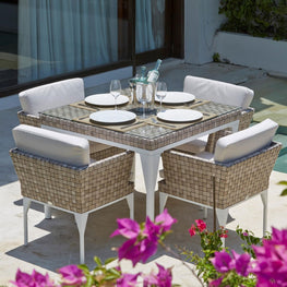BRAFTA Set mobilier terasă/grădină, 4 scaune și masă