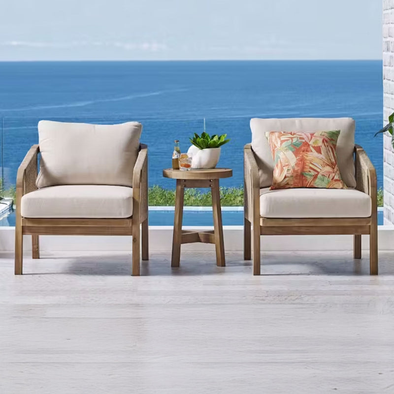 RIMINI Set mobilier terasă/grădină, 2 fotolii și măsuță