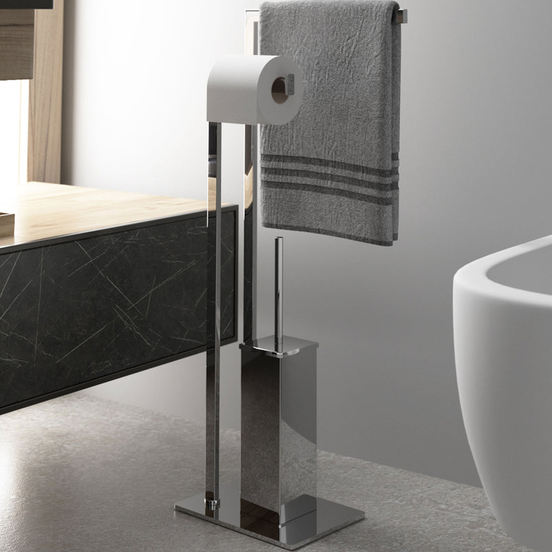 PIANTANA Suport stativ perie WC, hârtie igienică și prosop