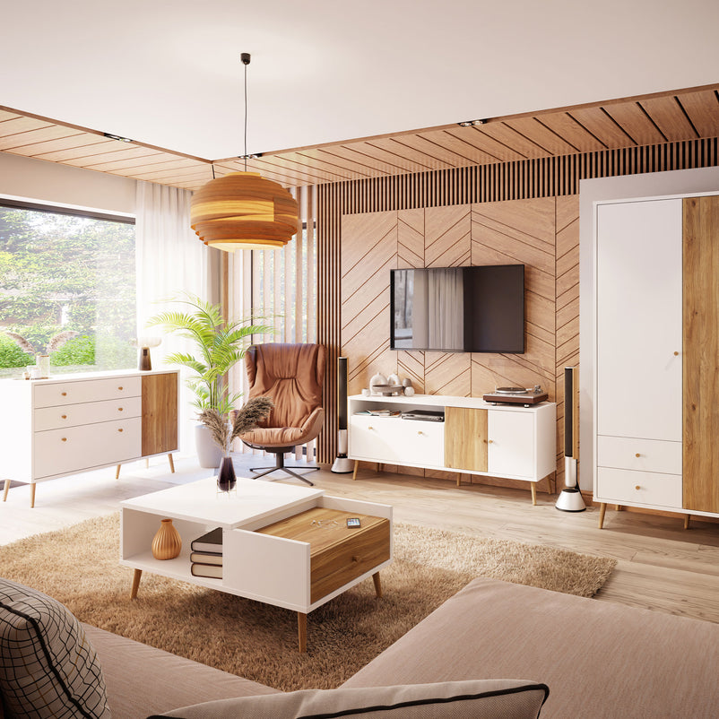 EASYKLIX Comodă 1 ușă, 3 sertare