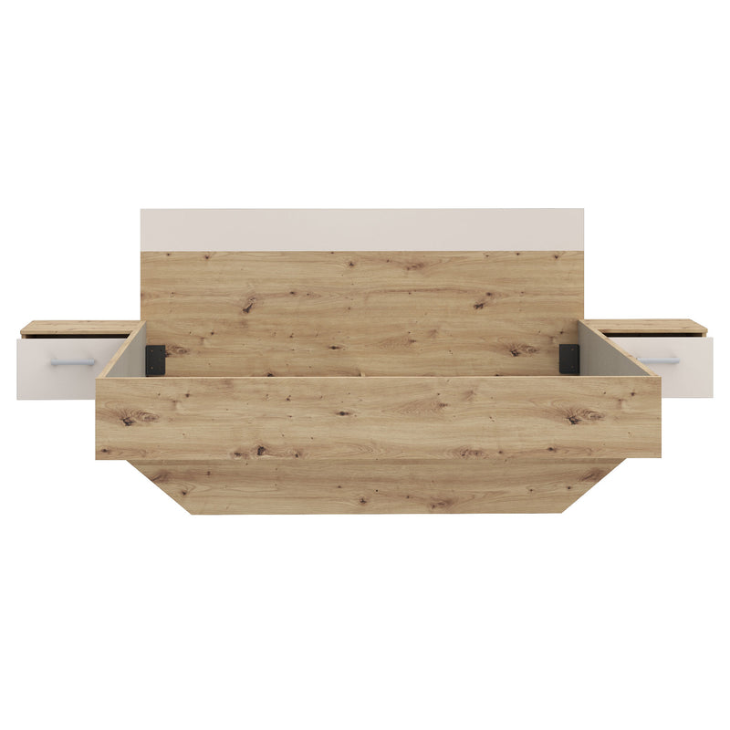 ENES Set mobilier dormitor, dulap, comodă, pat și 2 noptiere