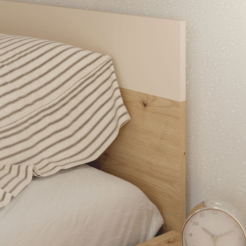 ENES Set mobilier dormitor, dulap, comodă, pat și 2 noptiere