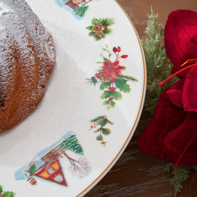 WONDERLAND Platou tort, porțelan, D.32cm