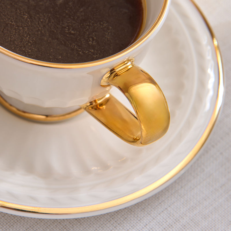 ATHENA Ceașcă cu farfurioară espresso, porțelan, 90ml