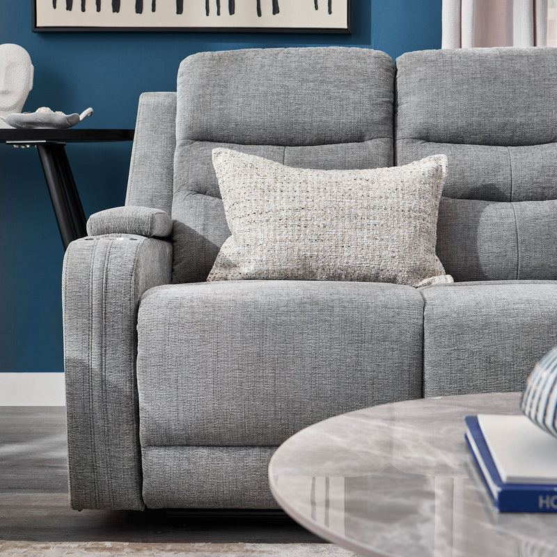 PARKER Canapea 3 locuri cu 2 reclinere electrice, stofă