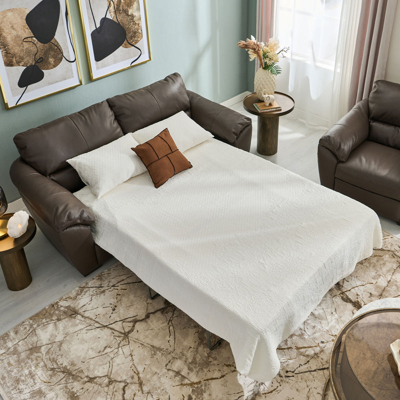 ARKTIKOS Canapea extensibilă, 3 locuri, piele