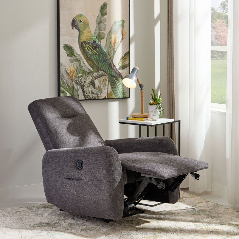 SAN ANTONIO Fotoliu cu recliner electric, stofă - Articol resigilat