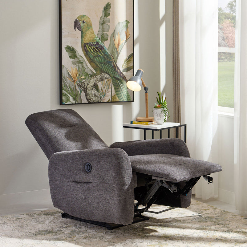 SAN ANTONIO Fotoliu cu recliner electric, stofă - Articol resigilat