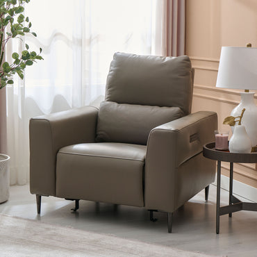 LASHIO Fotoliu, recliner electric și mecanism tetieră, piele