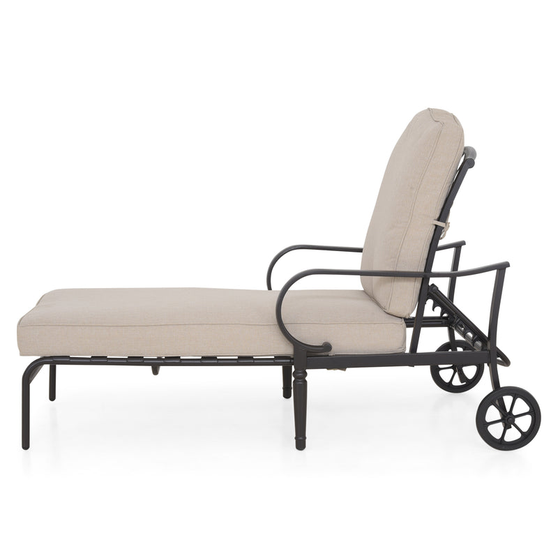 LAUREL Set mobilier terasă/gradină, 2 șezlonguri și măsuță