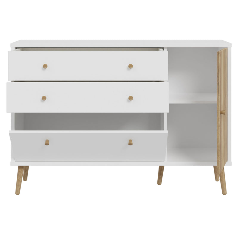 EASYKLIX Comodă 1 ușă, 3 sertare