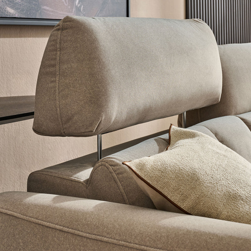 WISNER Canapea 3 locuri, 2 reclinere electrice, mecanism electric tetiere, stofă