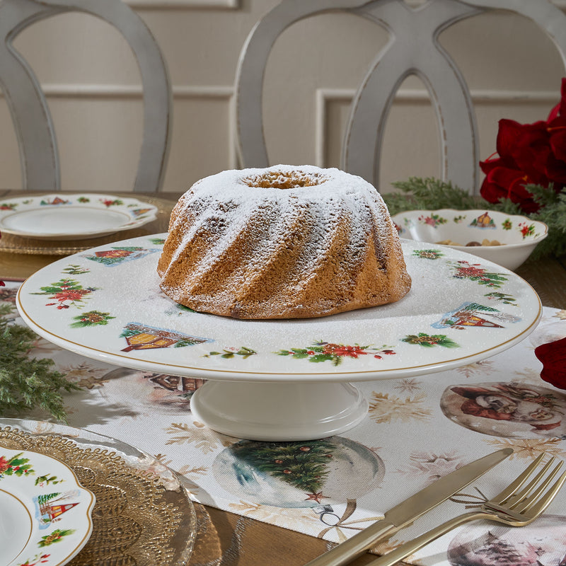 WONDERLAND Platou tort, porțelan, D.32cm