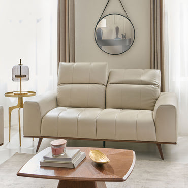 DENTON Canapea 2 locuri, mecanism tetiere, piele