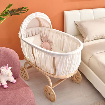 FAIRYTALE Pat bebe, 50x90cm, așternut și copertină incluse