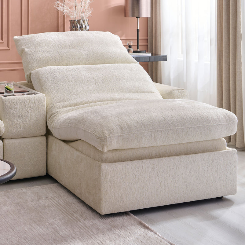 NEW JERSEY Colțar cu șezlong electric stânga/dreapta, 1 recliner electric, tetiere reglabile, USB, consolă depozitare, stofă